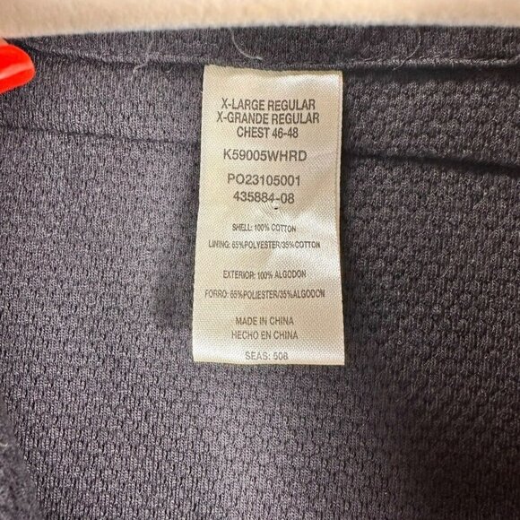 Walls Workwear Heavy Flannel Plaid Red White Beige Long Sleeve Shirt Size XLarge - Picture 11 of 12